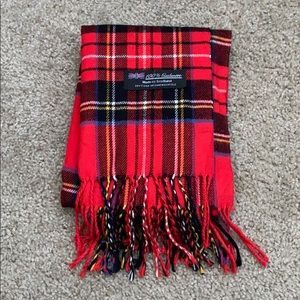 Red Plaid Cashmere Scarf